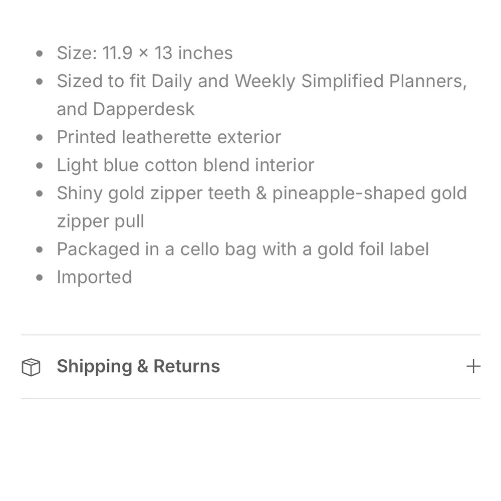 Camp Green Gingham Zip Planner Pouch Sleeve